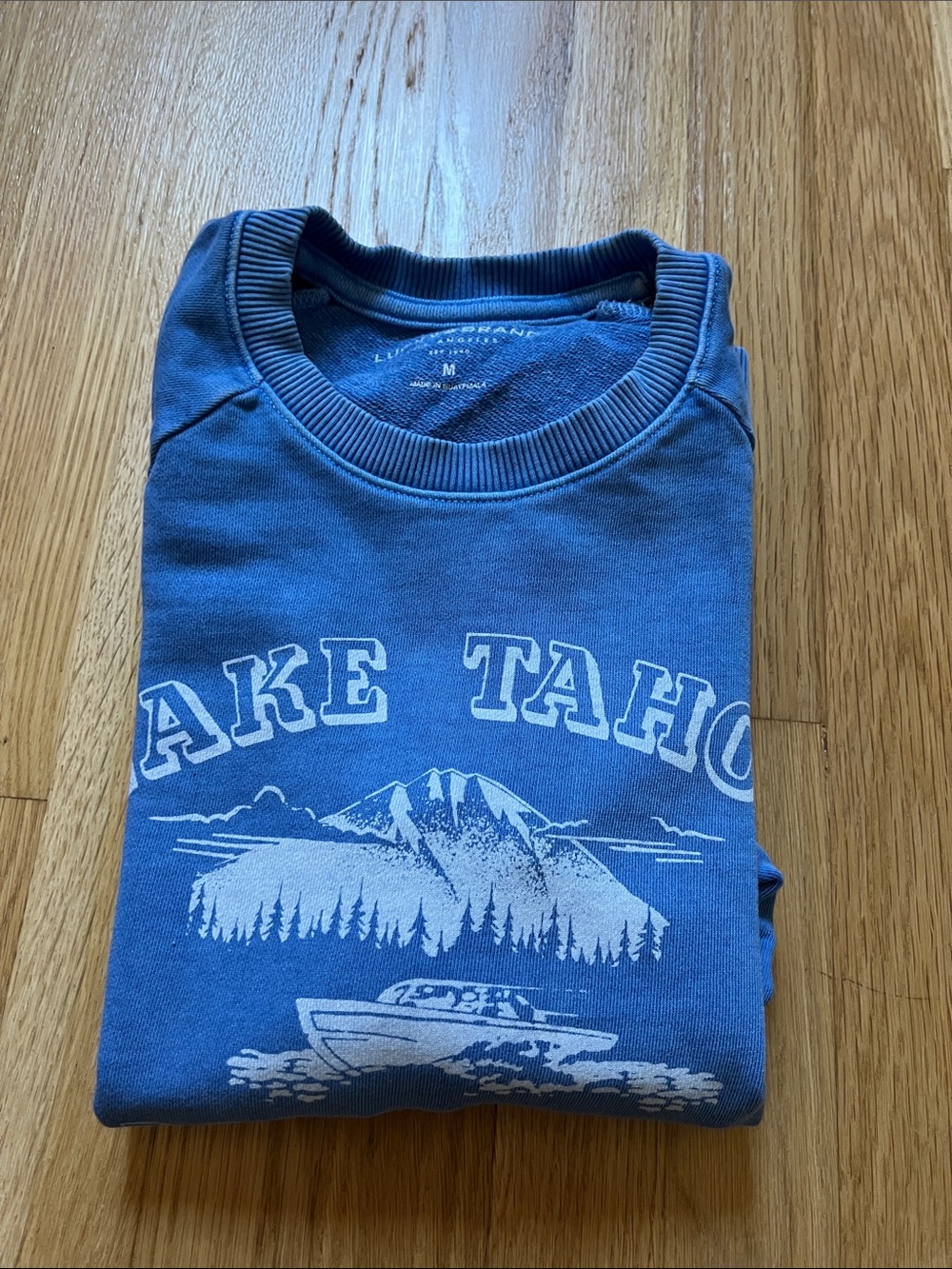 Lucky Brand Lake Tahoe California Blue Crewneck Sweatshirt M - Picture 11 of 11